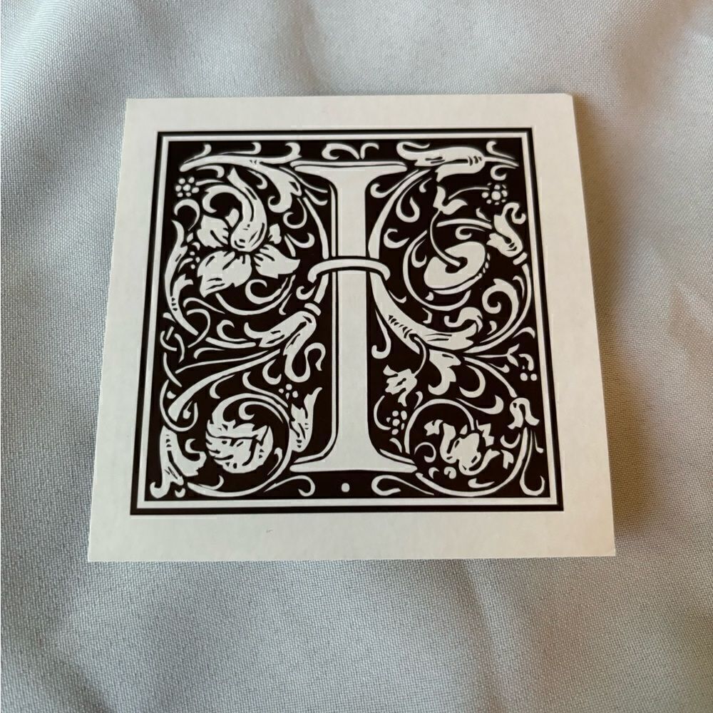 🧨💵⚡️ 4.5” NEW! “I” Square Monogram Letter Print Ready to be Framed